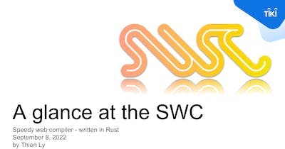 Cover Image for A glance at the Rust SWC [slideshare]